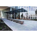 Bespoke shelter, seatings, flat top bollards, modular planters, two tier and semi vertical bike racks supplied by Larkin Engineering at Point Campus Dublin